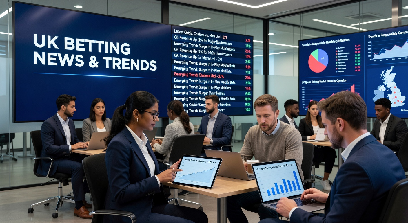 Stock charts displaying sharp upward spikes for UK-listed gambling firms like Flutter Entertainment amid US regulatory news