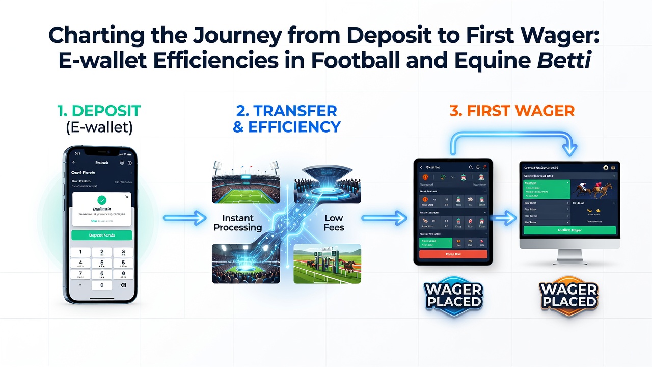 Flowchart illustrating deposit to wager process in betting platforms