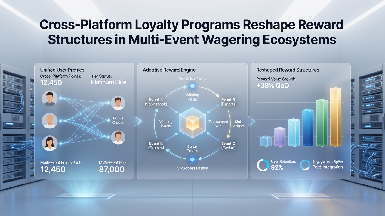 Dashboard view displaying unified loyalty points across different wagering categories and event types