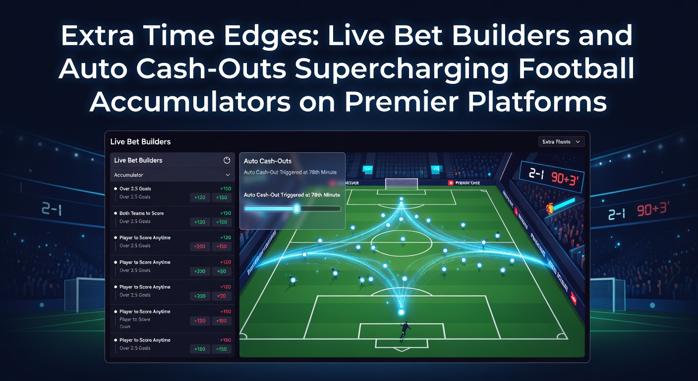 Dynamic screenshot of a live bet builder interface during extra time in a Premier League match, showing combined markets for goals, corners, and player shots