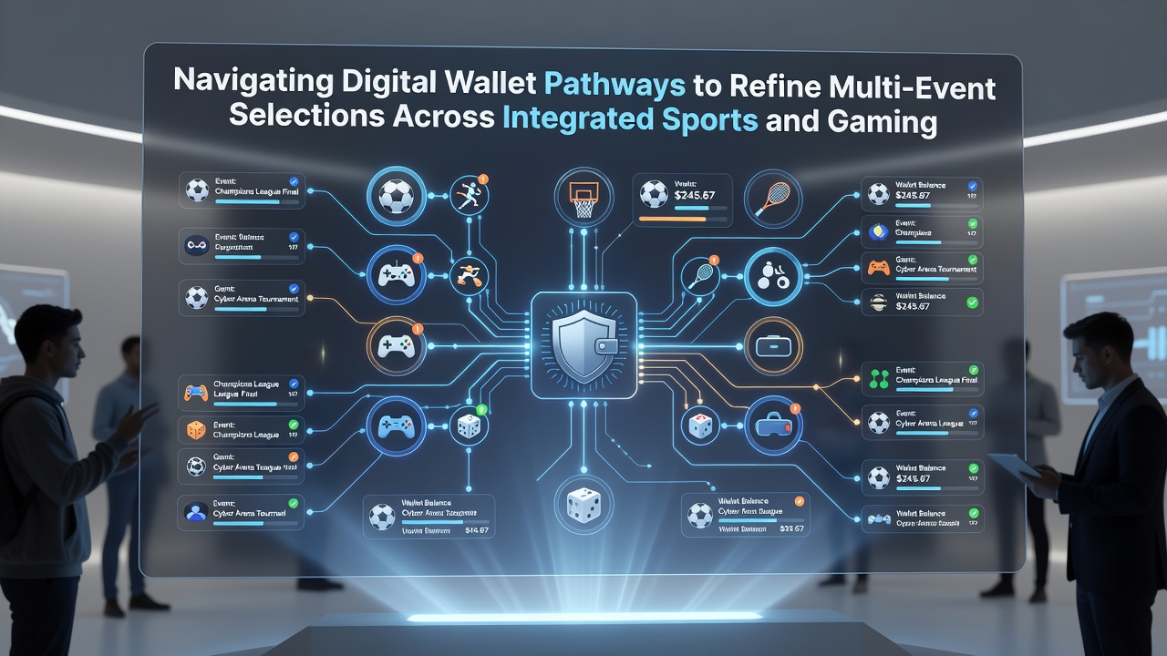 User managing integrated sports and gaming portfolio through digital wallet dashboard
