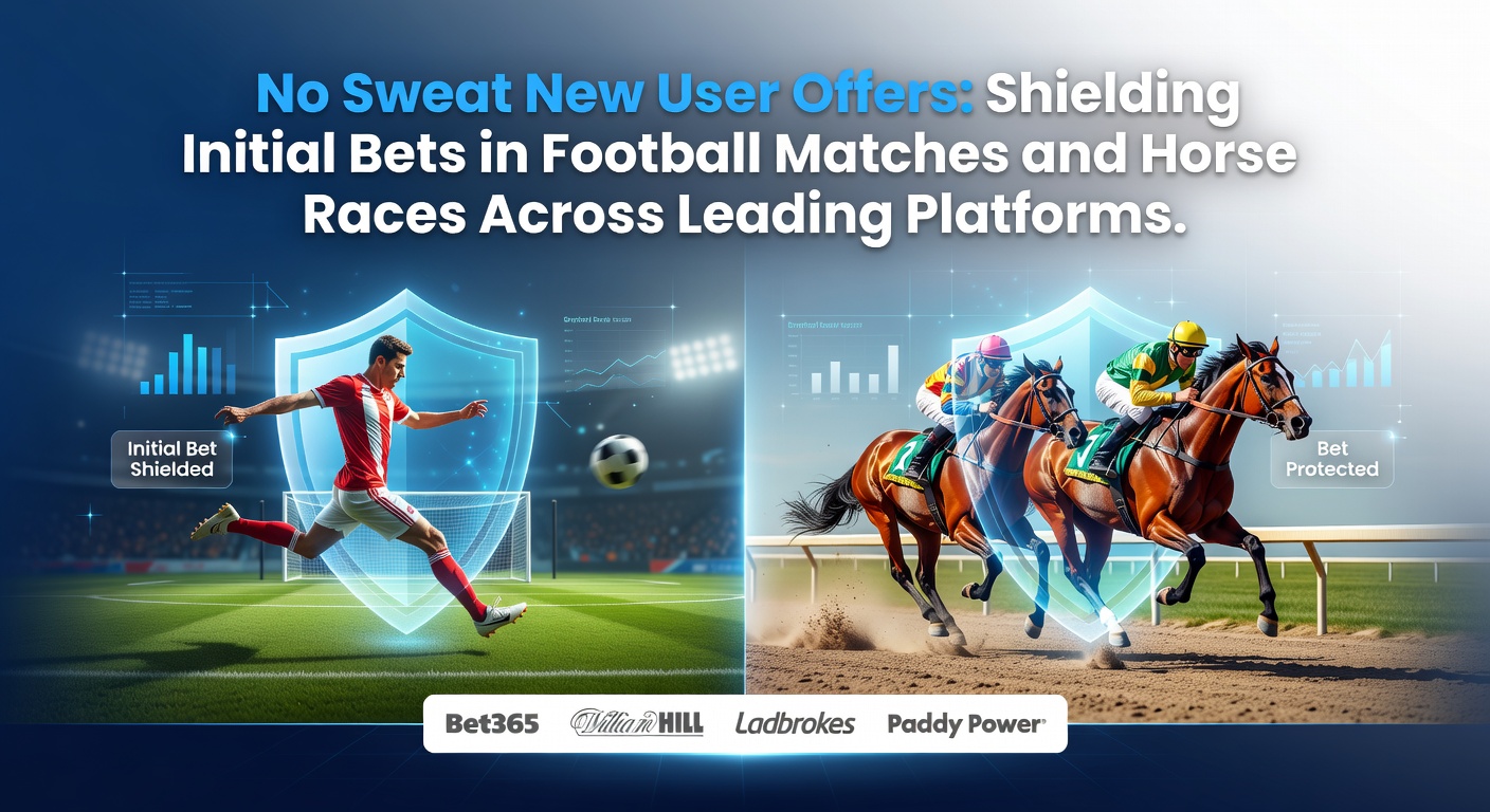 Illustration of a safety net protecting a football and a horse racing bet, symbolizing no-sweat new user promotions