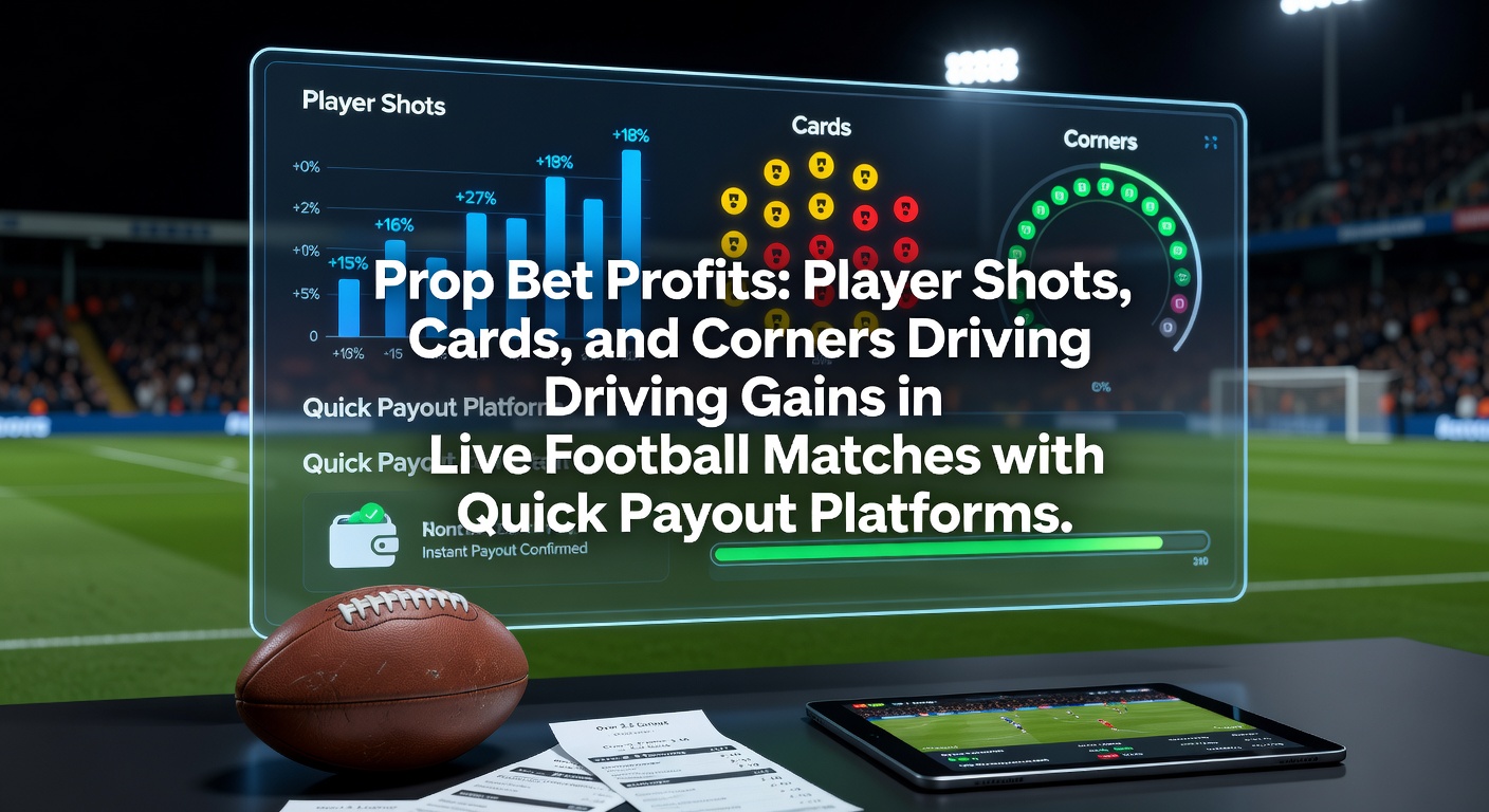 Live football match with players contesting a corner kick, highlighting prop bet opportunities on shots and cards