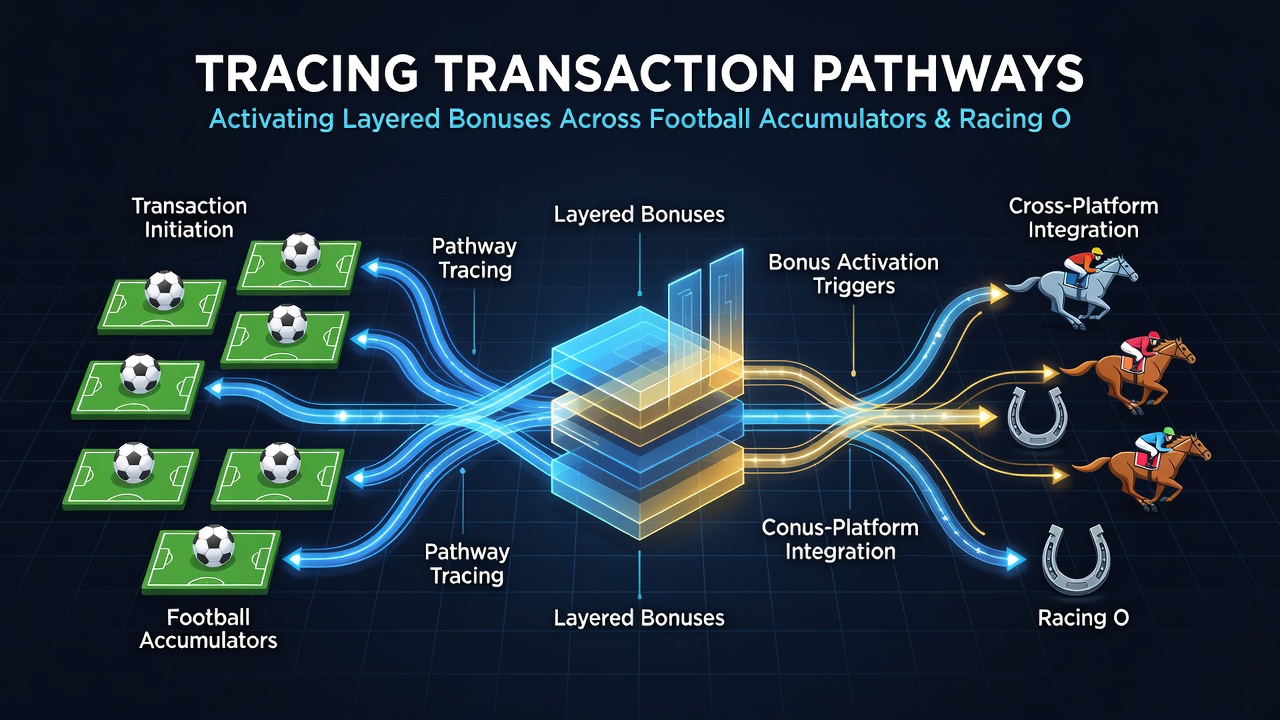 Flow diagram showing bonus activation steps in multi-leg and outright betting transactions